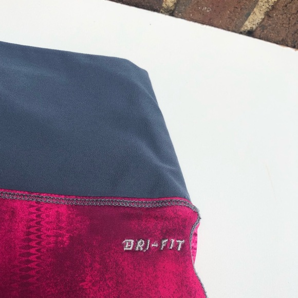 Nike Dri-Fit Pink and Gray Patterned Leggings M - Picture 5 of 7
